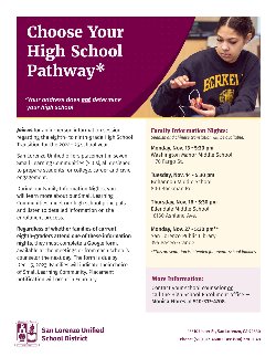 High School Information Night Flyer in English