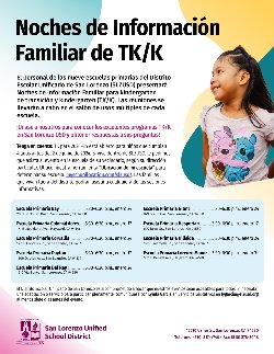 SP -- TK/K information night flyer