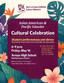 A flyer with information about AANHPI celebration
